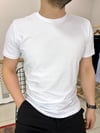 Beyaz bisiklet yaka Basic Tshirt T0012 