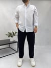 Beyaz Oversize Pamuk Gömlek G0044