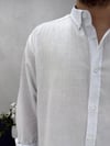 Beyaz Oversize Pamuk Gömlek G0044