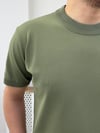 Çağla Bisiklet Yaka Örme T-shirt T0024