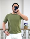 Çağla Bisiklet Yaka Örme T-shirt T0024