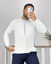 Ekru Önü Düğmeli Model Hırka K0002