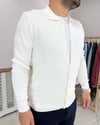 Ekru Önü Düğmeli Model Hırka K0002