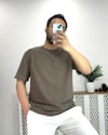 Haki Rahat Kalıp Dokulu Tshirt T0013