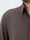Kahverengi Oversize Salaş Gömlek G0046