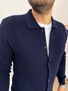 Lacivert Önü Düğmeli Model Hırka K0001