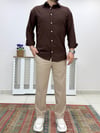 Lüx Regular Kalıp Bej Kumaş Pantolon P0031