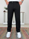 Lüx Regular Kalıp Siyah Kumaş Pantolon P0030