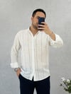 Mavi Çizgili Regular Kalıp Pamuk Gömlek G0049