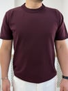 Mürdüm Bisiklet Yaka Regular Örme T-shirt T0023