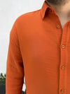Orange Oversize Müslin Gömlek G0040