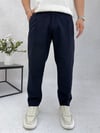 Pileli Regular Lacivert Keten Pantolon P0037