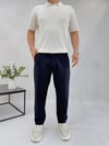 Pileli Regular Lacivert Keten Pantolon P0037