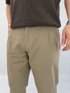Pileli Regular Vizon Keten Pantolon P0035