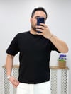 Siyah Bisiklet Yaka Basic T-shirt T0020