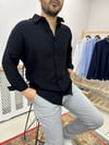 Siyah Oversize Muslin Gömlek G0017