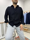 Siyah Oversize Muslin Gömlek G0017