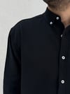 Siyah Oversize Pamuk Gömlek G0052