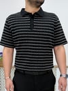 Siyah Polo Yaka Örme T-shirt T0022