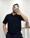 Siyah Polo Yaka Örme Tshirt T0014