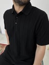 Siyah Polo Yaka Örme Tshirt T0014