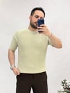 Taş Rengi Triko T-shirt T0029