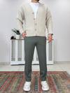 Wool Yün Hırka Ceket Taş Rengi K0017