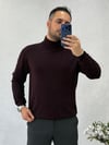 Yarım Balıkçı Yaka Mürdüm Triko K0025