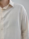 Yarım Oversize Gömlek Krem G0039