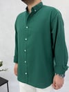 Zümrüt Yeşil Oversize Pamuk Gömlek G0033