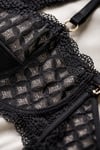 ANGEL BLACK Romantik Dantelli Transparan Siyah Bralet Külot Takımı - Şık ve Zarif İç Giyim