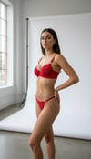 Angel Red Kırmızı Dantel Bralet Sütyen ve Tanga İç Çamaşır Takımı