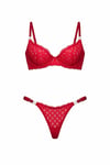 Angel Red Kırmızı Dantel Bralet Sütyen ve Tanga İç Çamaşır Takımı