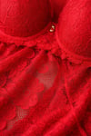 Elenor - Kadın Kırmızı Dantel Body İç Çamaşırı