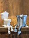 2'Lİ Banyo Dekoratif Figür Seti(Klozet Çöp Kovası)