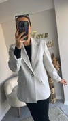 AÇIK GRİ TEK DÜĞME BLAZER CEKET