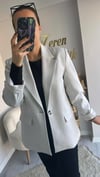 AÇIK GRİ TEK DÜĞME BLAZER CEKET