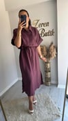 BELDEN BAĞLAMALI TENCEL ELBİSE