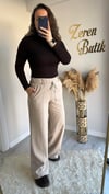 BELİ LASTİKLİ GENİŞ PAÇA PANTOLON