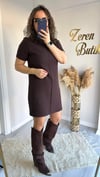 DİK YAKA FİTİLLİ TRKO ELBİSE