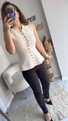 GOLD DÜĞMELİ PEPLUM YELEK