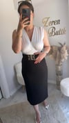 KEMER DETAYLI MİDİ BOY ETEK