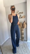 KEMERLİ DENİM TULUM