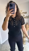 KISA KOLLU TRANSPARAN TRİKO