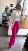 KRUVAZE SATEN CROP BLUZ