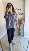 OVERSİZE TENCEL GÖMLEK