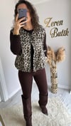 SUNİ DERİ LEOPAR YELEK
