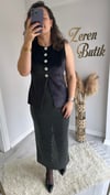 TAŞLI DÜĞMELİ KADİFE YELEK