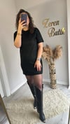 TAŞLI MİNİ NUBUK ELBİSE