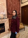 Kürk tasarım Ceket | Bordo